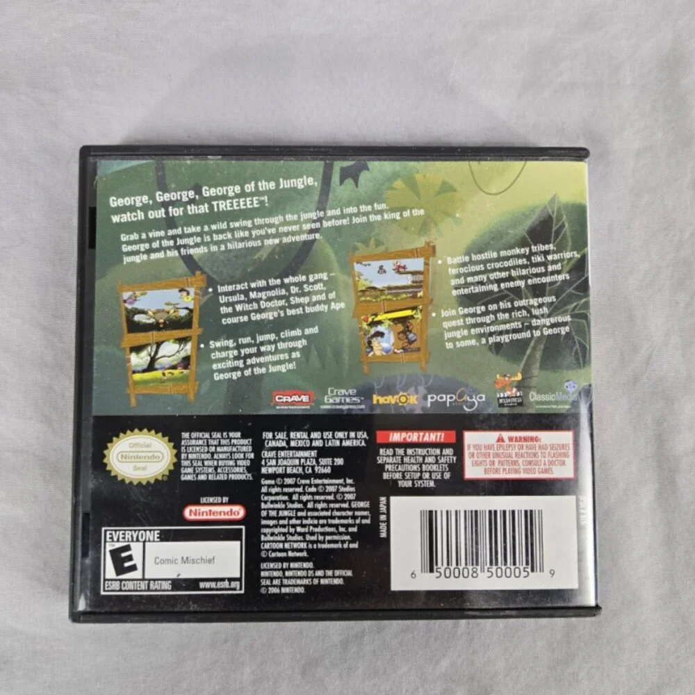 Nintendo DS Game George Of The Jungle Search For Secret Tested Works Complete